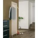 Wardrobe fitting set, Stainless steel, for wooden and glass panels, wall mounting