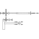Wardrobe fitting set, Stainless steel, for wooden and glass panels, wall mounting