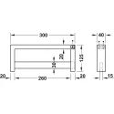 Wall mounted wardrobe rack, Stainless steel, wall mounting