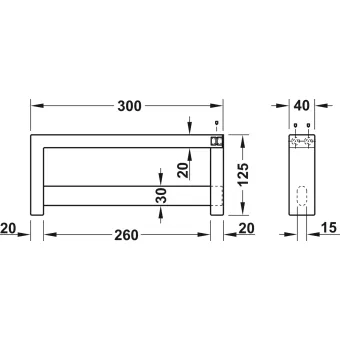 Wall mounted wardrobe rack, Stainless steel, wall mounting