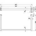 Kabykla 300x600mm, nerūdijančio plieno spalva