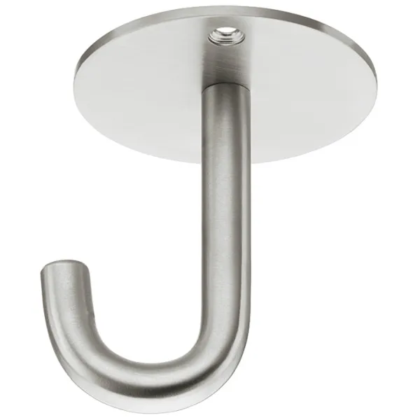 Ceiling hook, Stainless steel, with 1 hook, ceiling installation