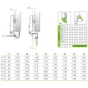 Lankstas aliuminio profiliui išorinis 0mm,