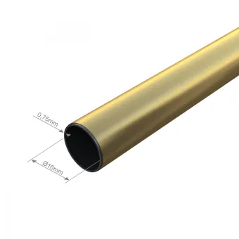 Tube Ø16mm L5000mm polished brass No16