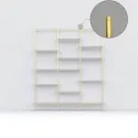 End plug for tube Ø16mm brushed brass No16