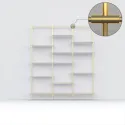 CROSS connector for Ø16mm tube L68mm polished brass No16