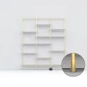 Floor / wall mounting with invisible fixation for Ø16mm tube L50mm brushed brass No16
