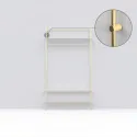 T-connector with invisible fixation for Ø16mm tube L45mm brushed brass No16