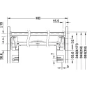 Šiukšliadėžė ištraukiama 2 dalių MP600 L400/470mm, H345mm, 2x17l pilka