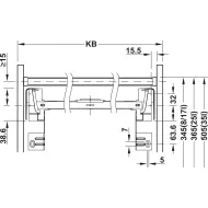 Šiukšliadėžė ištr. 2d. MP600 L400/470 H345 2x17l pilka HAFELE