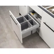 Šiukšliadėžė ištr. 4d. MP600 L500 H345 2x17l 2x8l pilka HAFELE