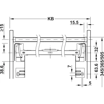 Two compartment waste bin, For Blum Tandembox XL, 2x35 litres
