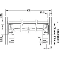 Šiukšliadėžė ištr. 2d. MP600 L500 H505 2x35l pilka HAFELE