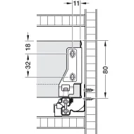 Stalč.š MX BOX SINGLE H80 L350 balta H