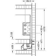 Stalč.š MX BOX SINGLE H120 L400 balta H