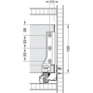 Stalč.š MX BOX SINGLE H120 L400 balta H