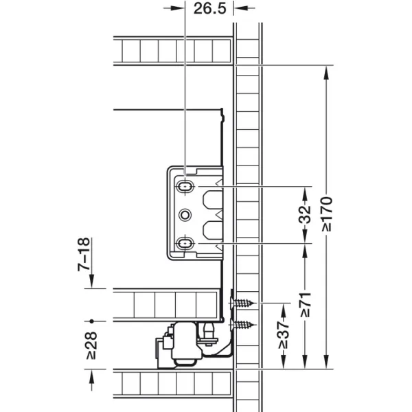 Stalčių šonai MX BOX SINGLE H120mm, L550mm, balta