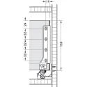 Stalč.š MX BOX SINGLE H150 L350 balta H