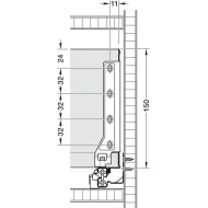 Stalč.š MX BOX SINGLE H150 L400 balta H
