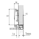 Hinge for aluminum profile, excluding full overlay, 0mm SALICE