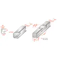 Hinge for aluminum profile, half overlay, 9mm PUSH SALICE