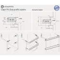 Profilis aliuminio vienpusis L4200 juoda VOLPATO