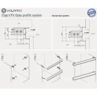 Profilis aliuminio vienpusis L4200 juoda VOLPATO