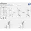 Profilis aliuminio vienpusis L4200 juoda VOLPATO
