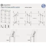 Profilis aliuminio vienpusis L4200 juoda VOLPATO