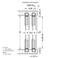 Bėgelis Slido F-Li18 50A L2500 alium. HAFELE