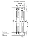 Running and guide track Slido F-Line18, single running, for groove mounting, L3500mm, aluminium anod