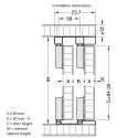 Bėgelis apatinis, dvigubas, prisukamas, Slido F-Line18 50A L2500 alium. HAFELE