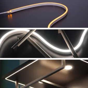 Silicone profile FlexLine, for 8mm LED strip, 5m, white