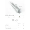 Silicone light diffuser FlipLens, for 3mm COB LED strip, 5m, white