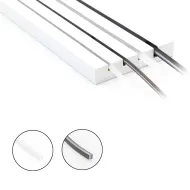 Šviesos filtras silik. FlipLens 3mm COB LED juostai 5m juoda S