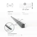 Silicone light diffuser FlipLens, for 5mm COB LED strip, 5m, white
