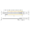 COB LED strip light LED3104 Loox5, 24V, 8mm, monochrome, 9.6W/m, cool white 5000K, 5m