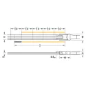 Juosta COB LED3105 Loox5, 24V, 8mm, monochromatinė, 14,4W/m, labai šilta balta šviesa 2700K, 5m