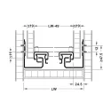 Concealed runners UMA Synchro, full extension, soft and self close, 30kg, L500mm, with clips