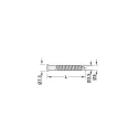 One-piece connector, confirmat, 5x50mm, SW3, countersunk head, drill hole Ø4mm, steel, zinc plated