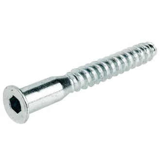 One-piece connector, confirmat, 7x50mm, SW4, countersunk head, for drill hole Ø5mm, steel, black