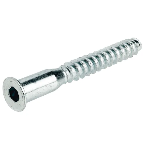 One-piece connector, confirmat, 7x50mm, SW4, countersunk head, for drill hole Ø5mm, steel, black