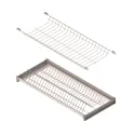 Dish rack with aluminum frame and tray W600mm white