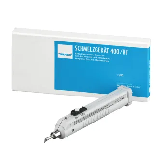 Battery operated wax melter, for hard wax surface products, with 2 AA batteries