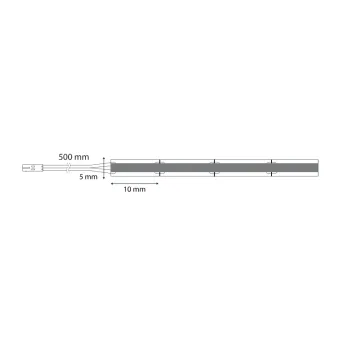 Juosta COB LED 2M, 24V, 3mm, monochromatinė, 3,8W/m, šilta balta šviesa 3000K, 5m