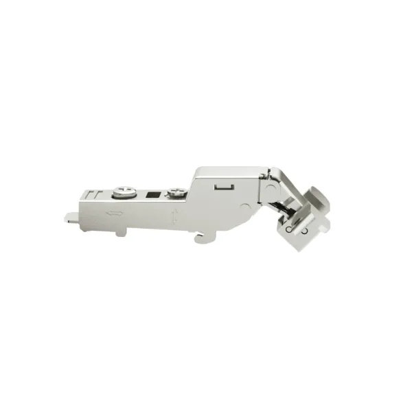 Hinge Metalla 310 Clip 110° for aluminium frame, half-overlay, 28/6.9, nickel