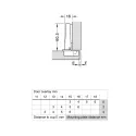 Concealed Cup Hinge Metalla 50 A 110° full overlay, nickel