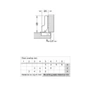 Concealed Cup Hinge Metalla 50 A 110° half overlay, nickel