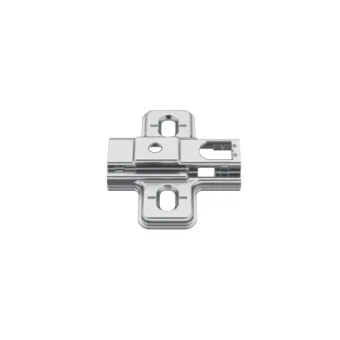 Cruciform plate Metalla 110 Clip, H4mm, for screw fixing with chipboard screws, nickel