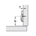 Mounting plate Metalla 310, Clip, H4mm, with eccentric, black
